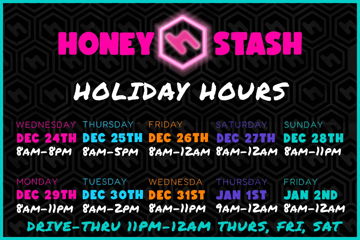 branded popup with honeystash hours