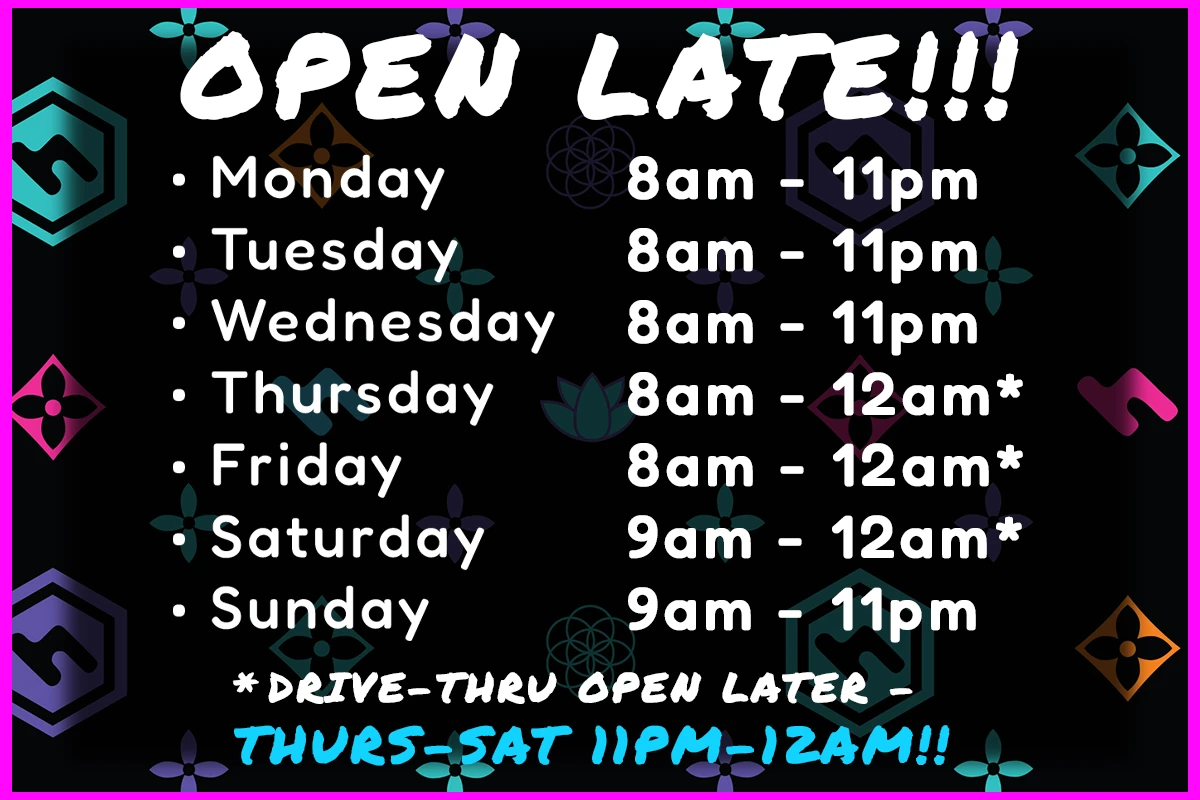 branded popup with honeystash hours